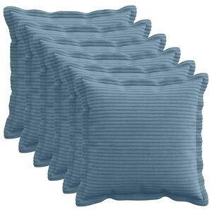 vidaXL Presvlaka za jastuk 6 kom. HOUTEN Plava 30 x 30 cm Kord