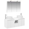 vidaXL Set ormarića za kupaonicu 4 pcs Bijela 100 x 14,5 x 70 cm