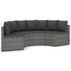 vidaXL 4-dijelni set vrtnih sofa od poliratana s jastucima sivi