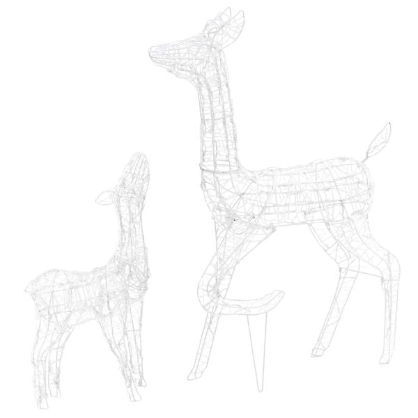 vidaXL Akrilna ukrasna božićna obitelj sobova 160 LED hladna bijela