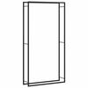 vidaXL Stalak za drva za ogrjev mat crni 110x28x214 cm čelični