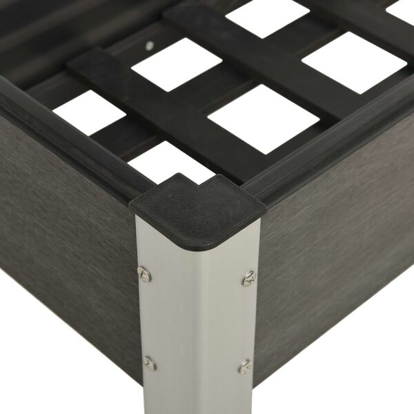 vidaXL Povi&scaron;ena vrtna gredica 75 x 40 x 75 cm WPC siva