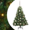 vidaXL Umjetno božićno drvce s stalakom Zelena 120 cm PE i PVC