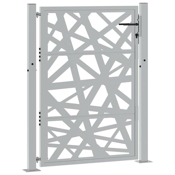 vidaXL Vrtna vrata 105x130 cm Otporni čelik, lagani dizajn