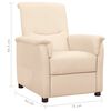 vidaXL Fotelja na podizanje od tkanine krem