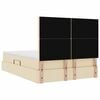 vidaXL Krevet s prostorom za pohranu s LED-om Krema 140 x 200 cm