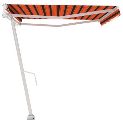 vidaXL Samostojeća automatska tenda 500 x 350 cm narančasto-smeđa