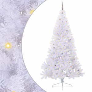 vidaXL Umjetno božićno drvce s stalakom Bijelo 240 cm PVC i čelik