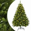 vidaXL Umjetno božićno drvce s nogom 120 cm 150 LED lampica