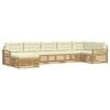 vidaXL Set vanjskih sofa s jastukom 7 pcs Bijela i krem