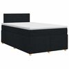 vidaXL Boxspring krevet s madracem Crna 120 x 190 cm Tkanina