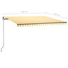 vidaXL Samostojeća automatska tenda 400 x 350 cm žuto-bijela
