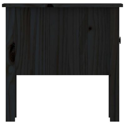 vidaXL Bočni stolić crni 50x50x49 cm od masivne borovine