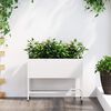 vidaXL Povi&scaron;eni Vrtni Planter Bijelo 60 x 26 x 48 cm Čelik