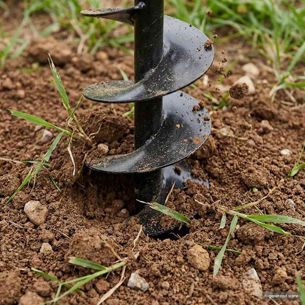 Ručna burgija za zemlju sa ručkom 200 mm i produžnom cijevi 13 m čelik