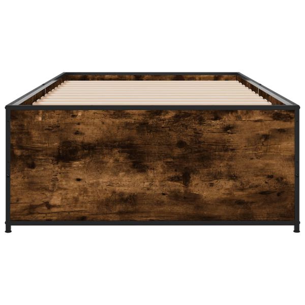 vidaXL Okvir za krevet boja hrasta 120x200cm konstruirano drvo i metal