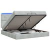 vidaXL Krevet od pjene s madracem i LED-om Svjetlosiva 200 x 200 cm
