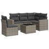 vidaXL 6-dijelni set vrtnih sofa od poliratana s jastucima sivi