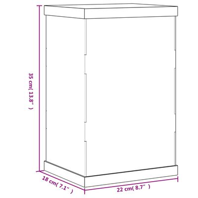 vidaXL Kutija za izlaganje prozirna 22 x 18 x 35 cm akrilna