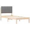 vidaXL Krevetni okvir s tapiciranim uzglavljem Svijetlo siva