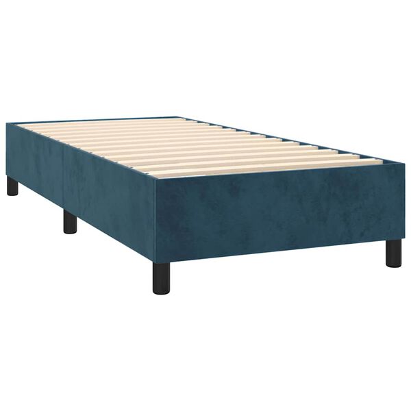 vidaXL Box spring krevet s madracem tamnoplavi 90x190 cm bar&scaron;unasti