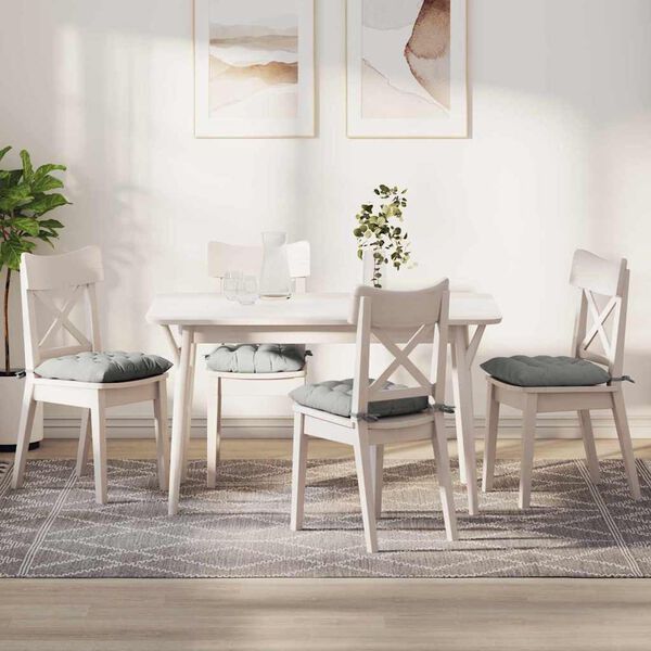 vidaXL Jastučići za sjedenje 4 pcs Svijetlo siva 40 x 40 x 6 cm