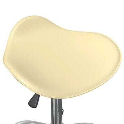 vidaXL Okretne blagovaonske stolice od umjetne kože 2 kom krem