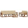 vidaXL Set vanjskih sofa s jastukom 7 pcs Prirodna i bež