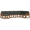 vidaXL Set vanjskih sofa 8 kom. Prirodna i antracit