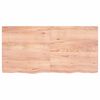vidaXL Stolna ploča svjetlosmeđa 120x60x(2-6) cm tretirana hrastovina