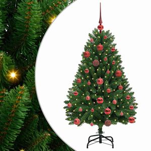 vidaXL Umjetno božićno drvce Zelena 120 cm PVC i metal