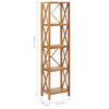 vidaXL Police s 5 razina 40 x 30 x 163,5 cm od masivne hrastovine