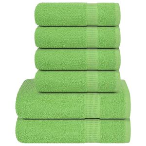vidaXL Set ručnika FROGN od 6 dijelova jabukasto zelene boje 360 g/m&sup2;