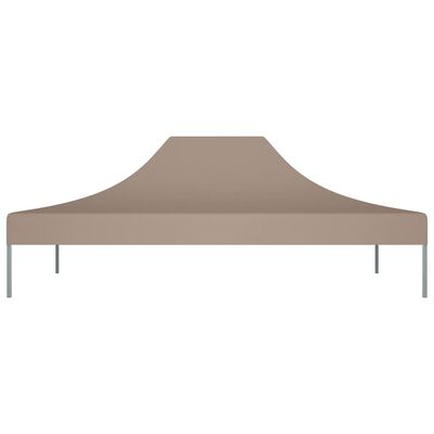 vidaXL Krov za šator za zabave 4,5 x 3 m smeđe-sivi 270 g/m²