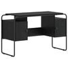 vidaXL Stol s pohranom Crni hrast 120 x 50,5 x 75,5 cm
