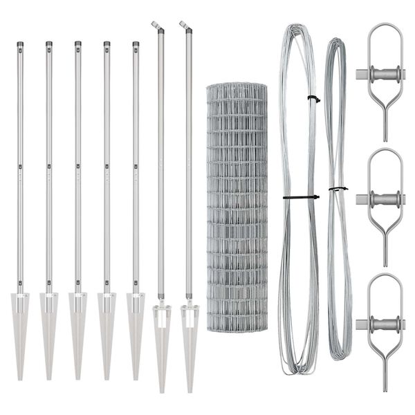 vidaXL Ograda s postovima Srebrno 1,4 x 10 m Čelik