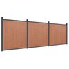vidaXL Panel za ogradu smeđi 526 x 186 cm WPC
