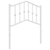 vidaXL Metalno uzglavlje za krevet, bijelo, 75 cm
