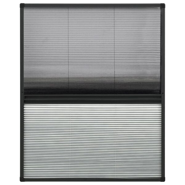 vidaXL Nabrani zaslon protiv insekata za prozore aluminijski 60x80 cm