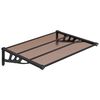 vidaXL Nadstre&scaron;nica za vrata crna 122x90 cm polikarbonatna