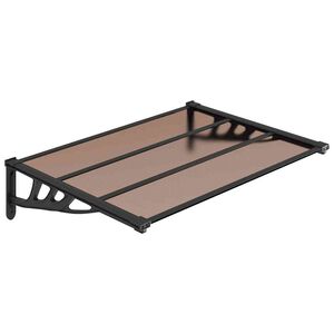 vidaXL Nadstre&scaron;nica za vrata crna 122x90 cm polikarbonatna