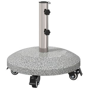 vidaXL Baza za suncobran od granita s kotačićima za stubove 4-5 cm