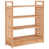 vidaXL Stalak za cipele s ladicom 70x27x81 cm od masivnog drva oraha