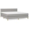 vidaXL Krevet box spring s madracem svjetlosiva 160x200 cm tkanina