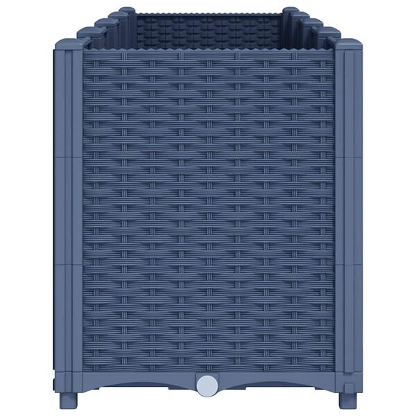 vidaXL Vrtna sadilica plava siva 160 x 40 x 53 cm od PP-a