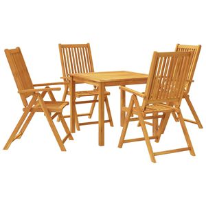 vidaXL 5-dijelni vrtni blagovaonski set 85x85x74 cm od masivnog bagremovog drva