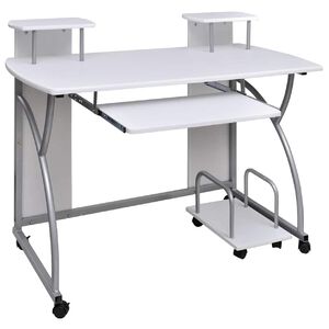 vidaXL Stol za računalo bijeli 110 x 52 x 88,5 cm konstruirano drvo