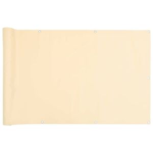 vidaXL Balkonski zaslon za privatnost krem 300 x 120 cm PVC