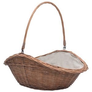 vidaXL Ko&scaron;ara za drva za ogrjev s ručkom 60x44x55 cm Prirodna vrba