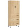 vidaXL Visoka komoda hrasta sonome 69,5x34x180cm od konstruiranog drva